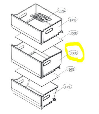 AJP75615001 Tray Assembly,Drawer