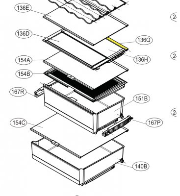 AHT74914011 Ram Vikbar hylla Shelf Assembly,Refrigerator