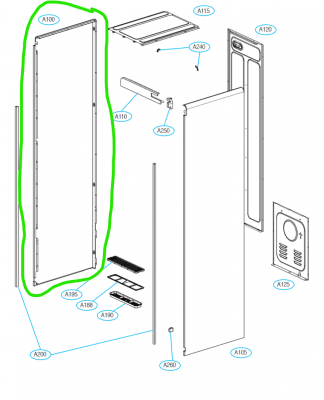 Cabinet Assembly left/vänster sida