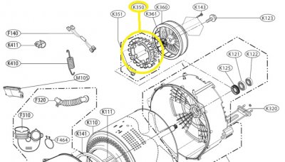 AJB73816002 Stator Assembly