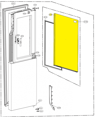 ADD73736114 Door Foam Assembly,Home Bar