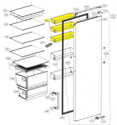 MAN64368401 DÖRRHYLLA LÅG KANT