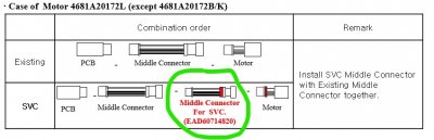 EAD60714820 Harness,Single / Övergångskabel