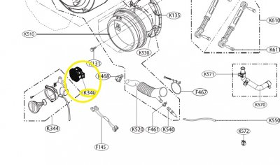 EAU64082902 Motor Assembly,DC,Pump