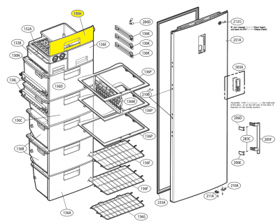 MCK66818901 Cover,Drawer