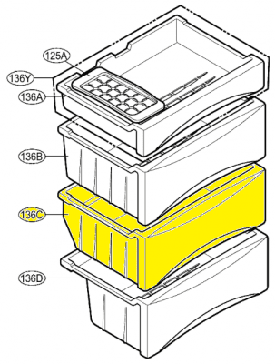 AJP30627502 Tray Assembly,Drawer