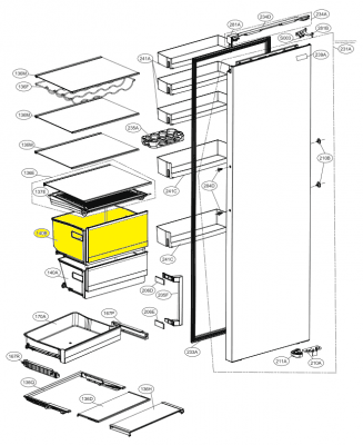 LG Låda Tray Assembly,Drawer AJP75615015