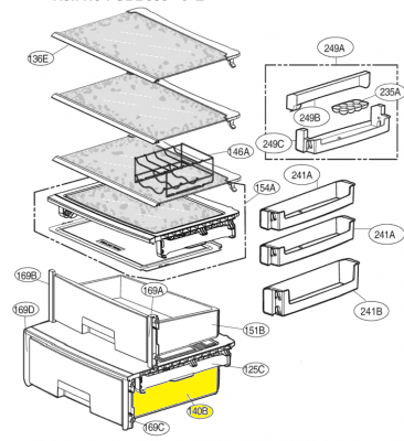 MJS62933702 Tray,Vegetable - Utgått