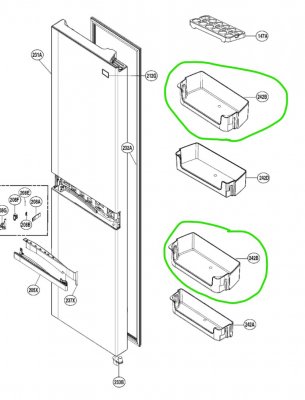 LG kylhylla
Basket,Door MAN62730301. FINNES EJ.