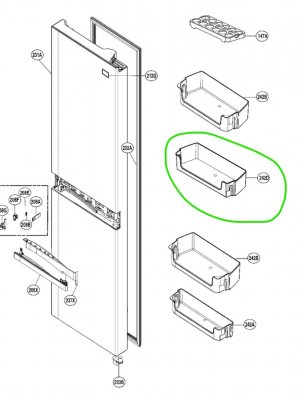 LG kylhylla
Basket,Door MAN62869401