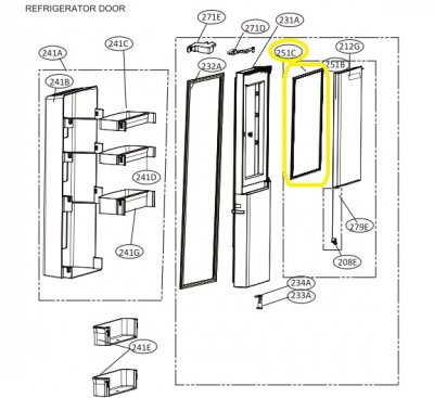 MDS64610505 Gasket,Home Bar