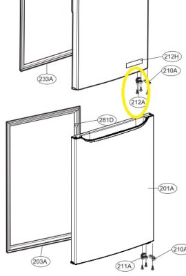 MJB63170401 Stopper,Door