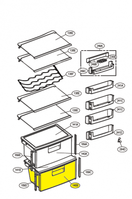 AJP73817101 Tray Assembly,Vegetable