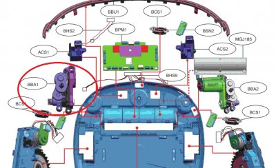 Borstmotor vänster ABA74252601